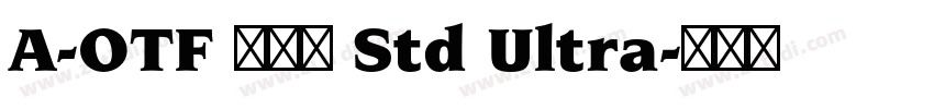 A-OTF 勘亭流 Std Ultra字体转换